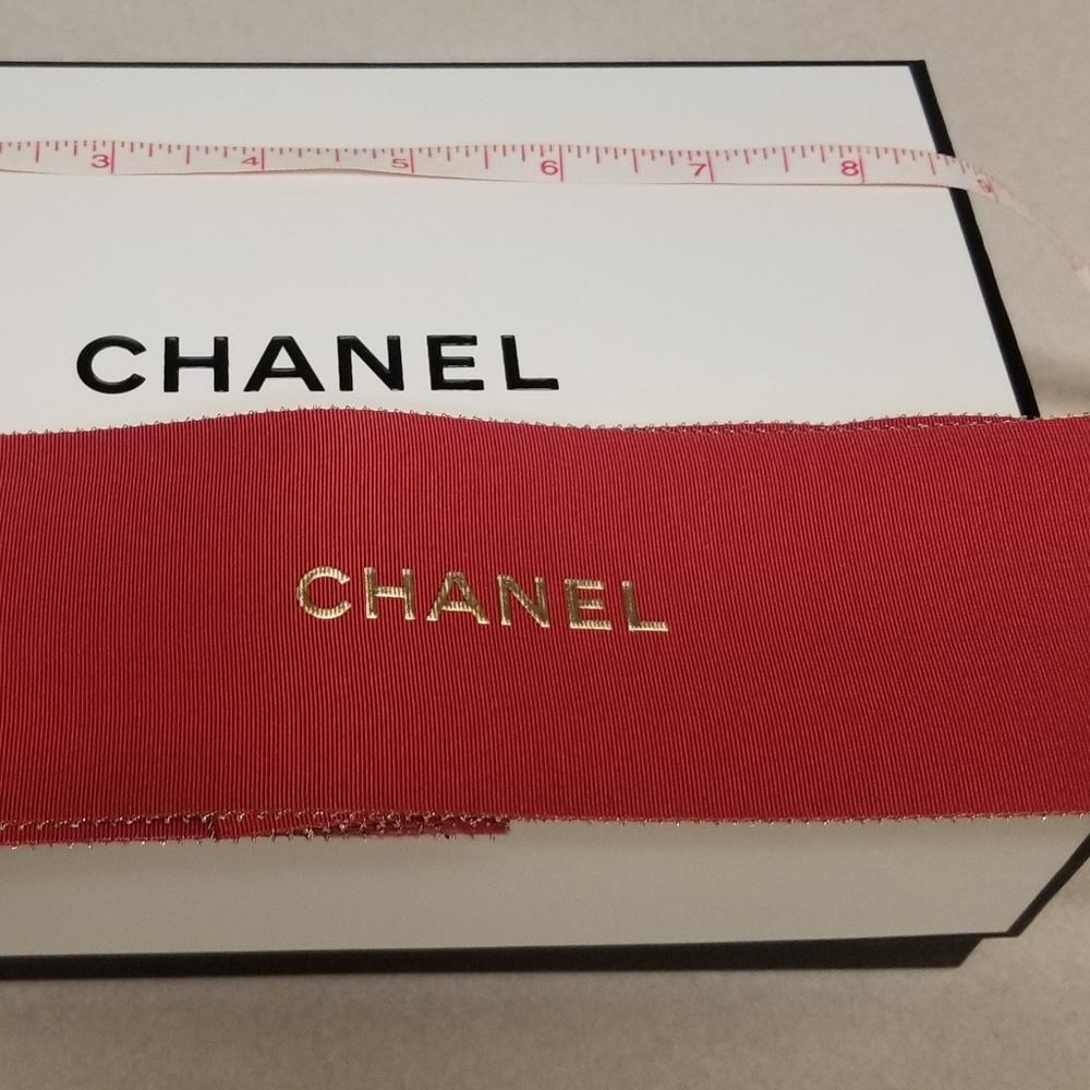CHANEL Empty Jewelry Box Wide Holiday Ribbon (#5)